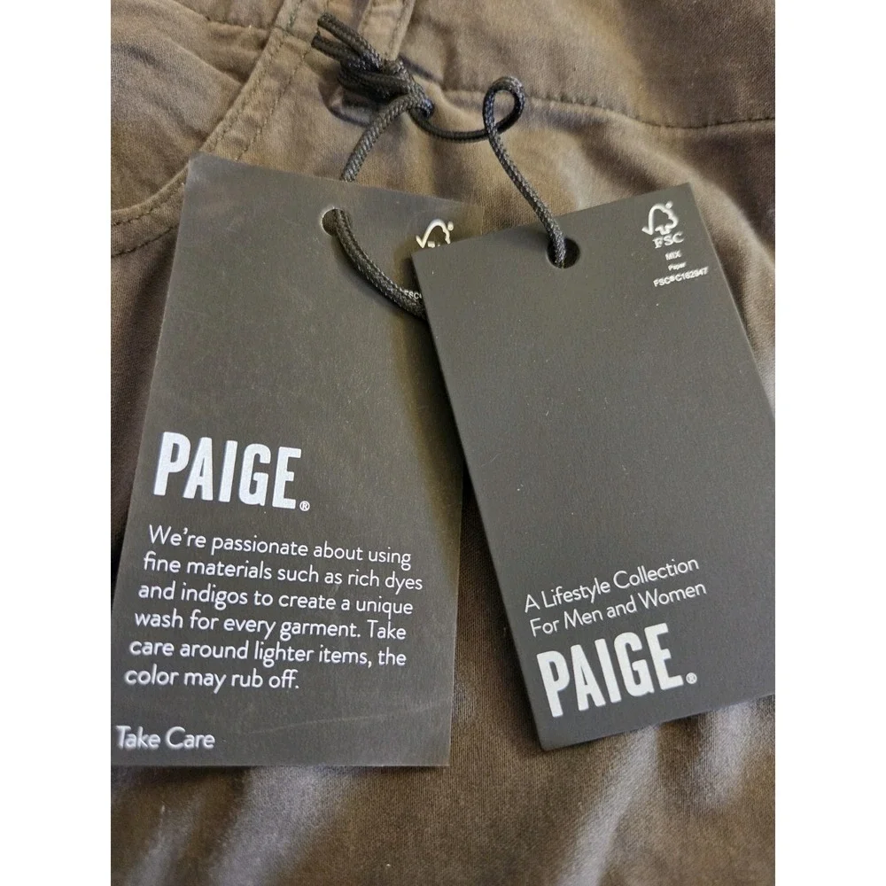 PAIGE Mens Ronin Tapered Slim Cut Cargo Pants Shaded Glen Sz 38 X 33 NEW! $219 - Picture 7 of 15